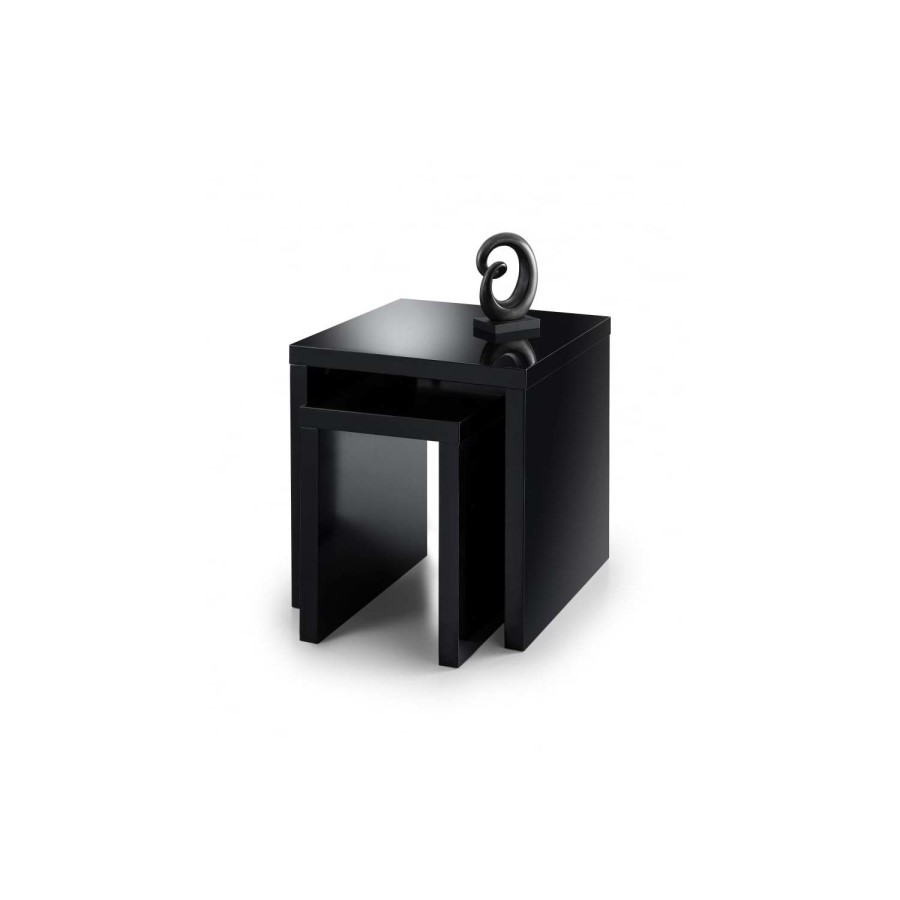 Julian Bowen Metro High Gloss Nest of Tables Black