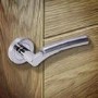 Internal Silver Polished/Satin Chrome Lever Door Handle with Latch and Hinges Pack - 65mm Latch - Meuse - XL Joinery