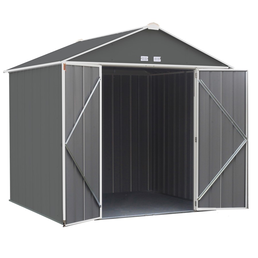 Rowlinson Ezee Grey Metal Shed  8 x 7ft