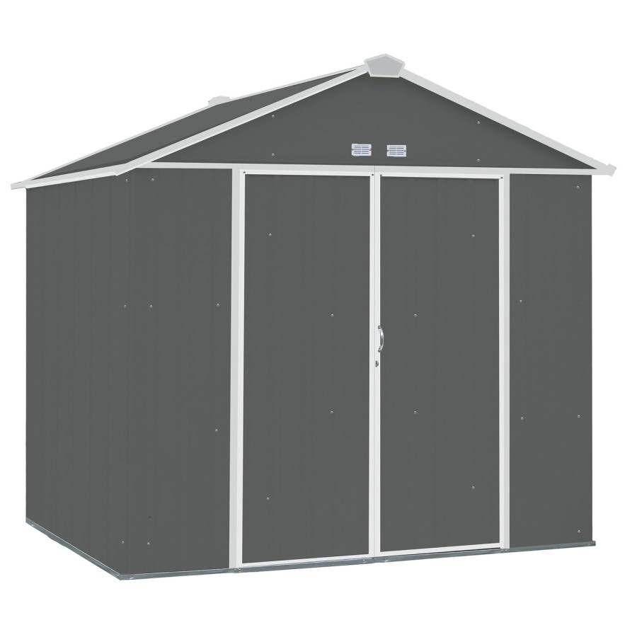Rowlinson Ezee Grey Metal Shed  8 x 7ft