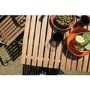 GRADE A1 - Outdoor Folding Wooden Table with Cream Metal Frame