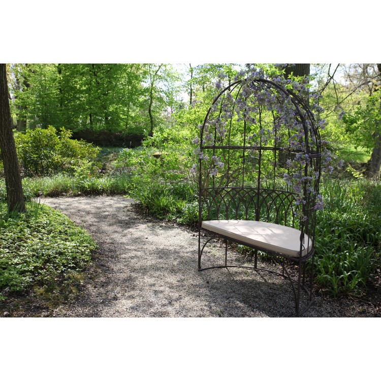 Metal Garden Arbour with Bench