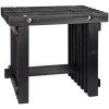 Outdoor Wooden Stool with Black Painted Finish