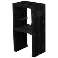 Outdoor Wooden Bar Stool in Black