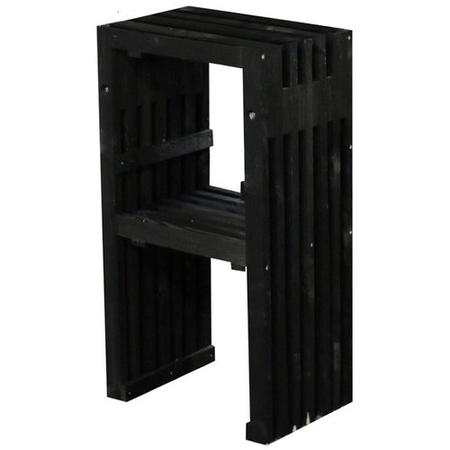 Outdoor Wooden Bar Stool in Black