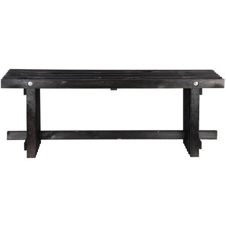 Small Outdoor Wooden Bench in Black