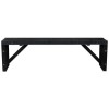 Large Outdoor Wooden Bench in Black