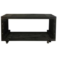 Black Low Wooden Table - Outdoor