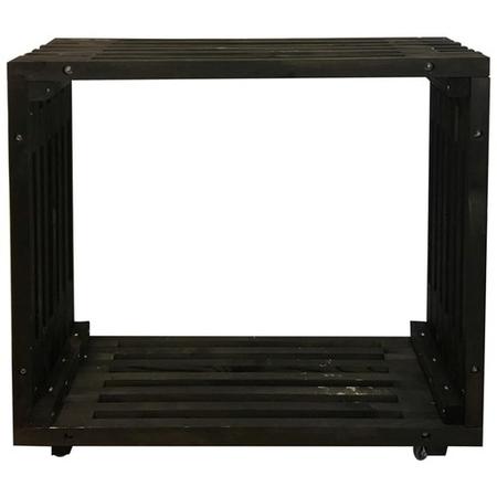 High Wooden Table in Black - Outdoor
