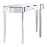 Venice Half Moon 1 Drawer Mirrored Console Table 