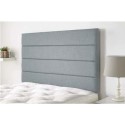 MFP101257 Double Grey Linen Fabric Stripe Headboard - Langmere
