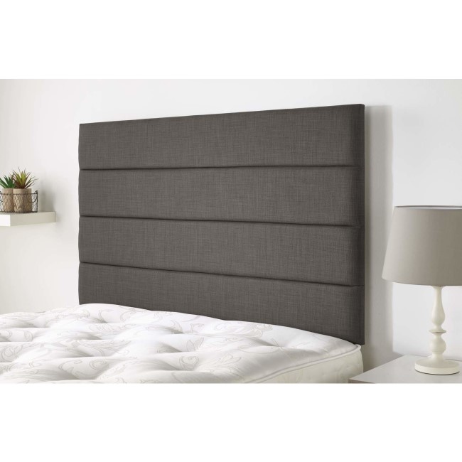 GRADE A1 - Langmere headboard in Northern Weave fabric - Slate - Double 4ft6