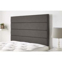 King Size Dark Grey Linen Fabric Stripe Headboard - Langmere King Size Dark Grey Linen Fabric Stripe Headboard - Langmere