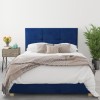 Navy Blue Velvet Super King Size Ottoman Bed - Farringdon - Aspire