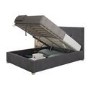 Farringdon King Size Ottoman Bed in Grey Velvet