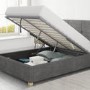 Farringdon King Size Ottoman Bed in Charcoal Fabric