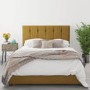 Mustard Velvet Double Ottoman Bed - Pimilico - Aspire