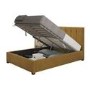 Mustard Velvet King Size Ottoman Bed - Pimilico - Aspire