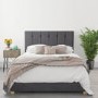 Grey Velvet King Size Ottoman Bed - Pimilico - Aspire