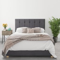 Grey Velvet King Size Ottoman Bed - Pimilico - Aspire Grey Velvet King Size Ottoman Bed - Pimilico - Aspire
