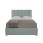 Light Blue Fabric Double Ottoman Bed - Pimilico - Aspire