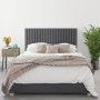 Grey Velvet Double Ottoman Bed - Piccadilly - Aspire