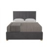 Grey Velvet King Size Ottoman Bed - Piccadilly - Aspire