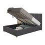 Grey Velvet King Size Ottoman Bed - Piccadilly - Aspire