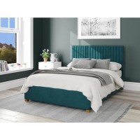 Emerald Velvet Upholstered Super King Size Ottoman Bed - Aspire Emerald Velvet Upholstered Super King Size Ottoman Bed - Aspire