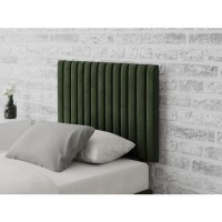 Striped Green Velvet Single Headboard - Aspire Striped Green Velvet Single Headboard - Aspire
