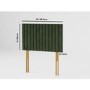 Striped Green Velvet Single Headboard - Aspire