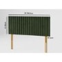 Striped Green Velvet King Size Headboard - Aspire