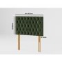 Buttoned Green Velvet Single Headboard - Aspire