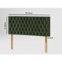 Buttoned Green Velvet Double Headboard - Aspire
