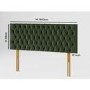 Buttoned Green Velvet King Size Headboard - Aspire
