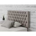 MFP107391 Buttoned Grey Velvet Small Double Headboard - Aspire
