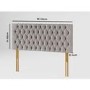 Buttoned Grey Velvet Double Headboard - Aspire