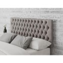 MFP107393 Buttoned Grey Velvet King Size Headboard - Aspire