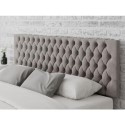 MFP107394  Buttoned Grey Velvet Super King Size Headboard - Aspire