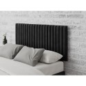 MFP109133 Striped Black Velvet Double Headboard - Aspire