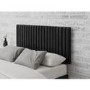 Striped Black Velvet Double Headboard - Aspire
