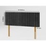 Striped Black Velvet King Size Headboard - Aspire