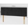Striped Black Velvet Super King Size Headboard - Aspire