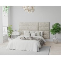 Pearl Velvet Wall Mounted Pack Of 8 Upholstered Panels - Aspire