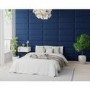 Navy Velvet Wall Mounted Pack Of 4 Upholstered Panels - Aspire