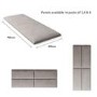Grey Velvet Wall Mounted Pack Of 4 Upholstered Panels - Aspire