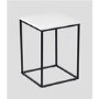 Jupiter Lamp Table High Gloss White and Metal Base