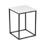 Jupiter Lamp Table High Gloss White and Metal Base