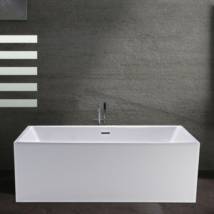 Baron Modern Square Freestanding Bath - 1700 x 780 x 580mm