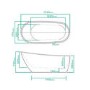 GRADE A1 - Garbo Modern Freestanding Slipper Bath - 1740 x 780 x 720mm